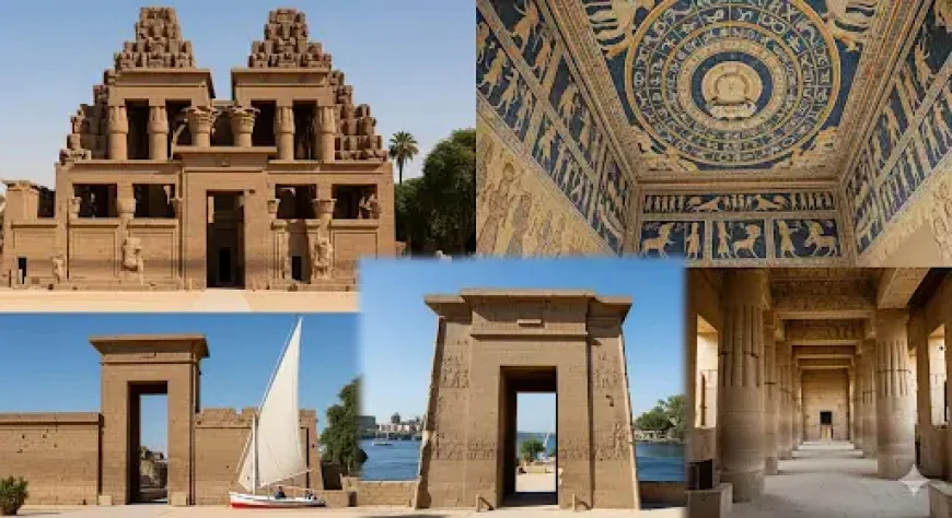 Dendera Hathor Tapınağı – Zodyak Tavanları, Mavi Pigmentler ve Nil’in Kuzey Kapısı